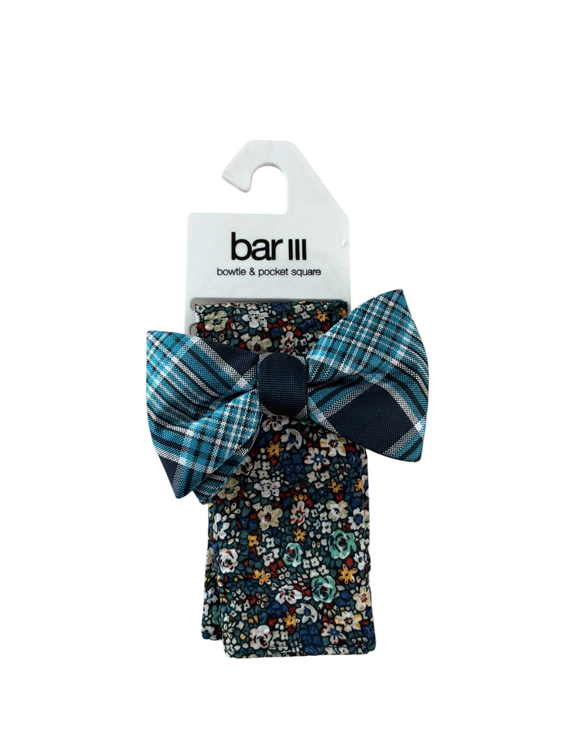 Bar Iii Men's Leroy 2-Pc. Pre-Tied Bow Tie & Pocket Square Set Blue Floral