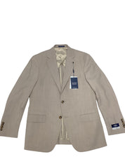 Hart Schaffner Marx Mens New York 2 Piece Suit 48 R / 42 Waist Light Tan Beige