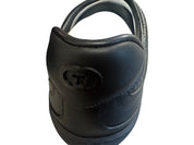 Gucci Mens G75 Low Top Leather Sneaker Size 11 D Black Made in Italy