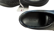 Gucci Mens G75 Low Top Leather Sneaker Size 11 D Black Made in Italy