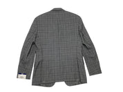 Hart Schaffner Marx Mens New York 2 Piece Suit 44 R / 38 Waist Grey Plaid