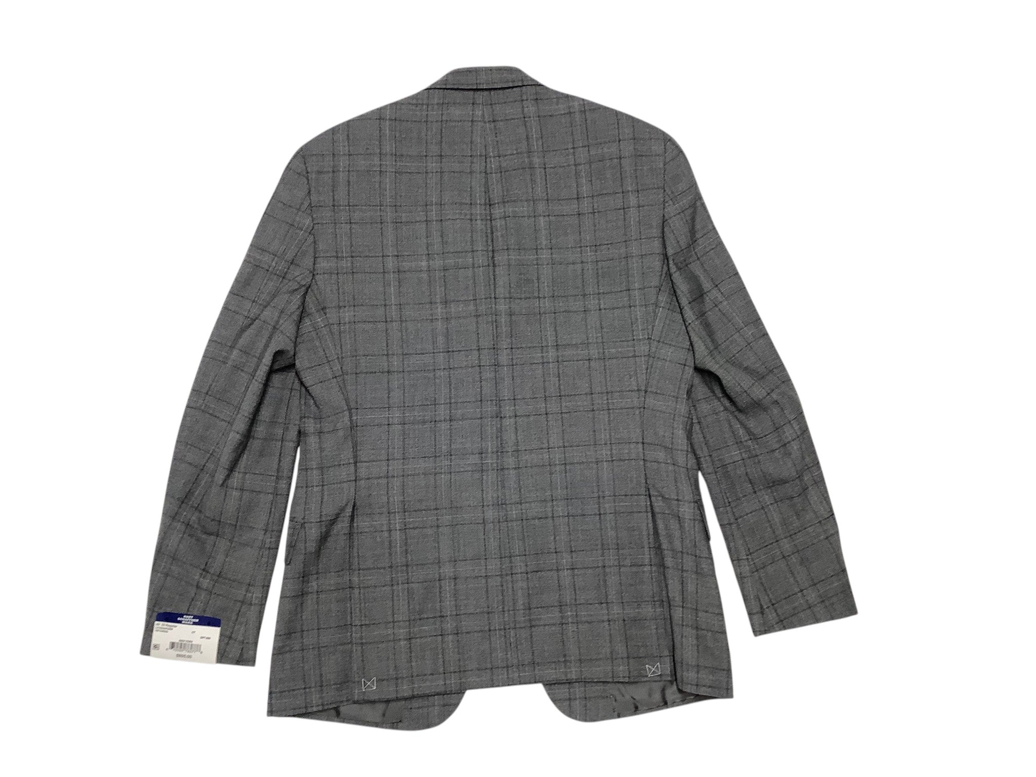 Hart Schaffner Marx Mens New York 2 Piece Suit 44 R / 38 Waist Grey Plaid