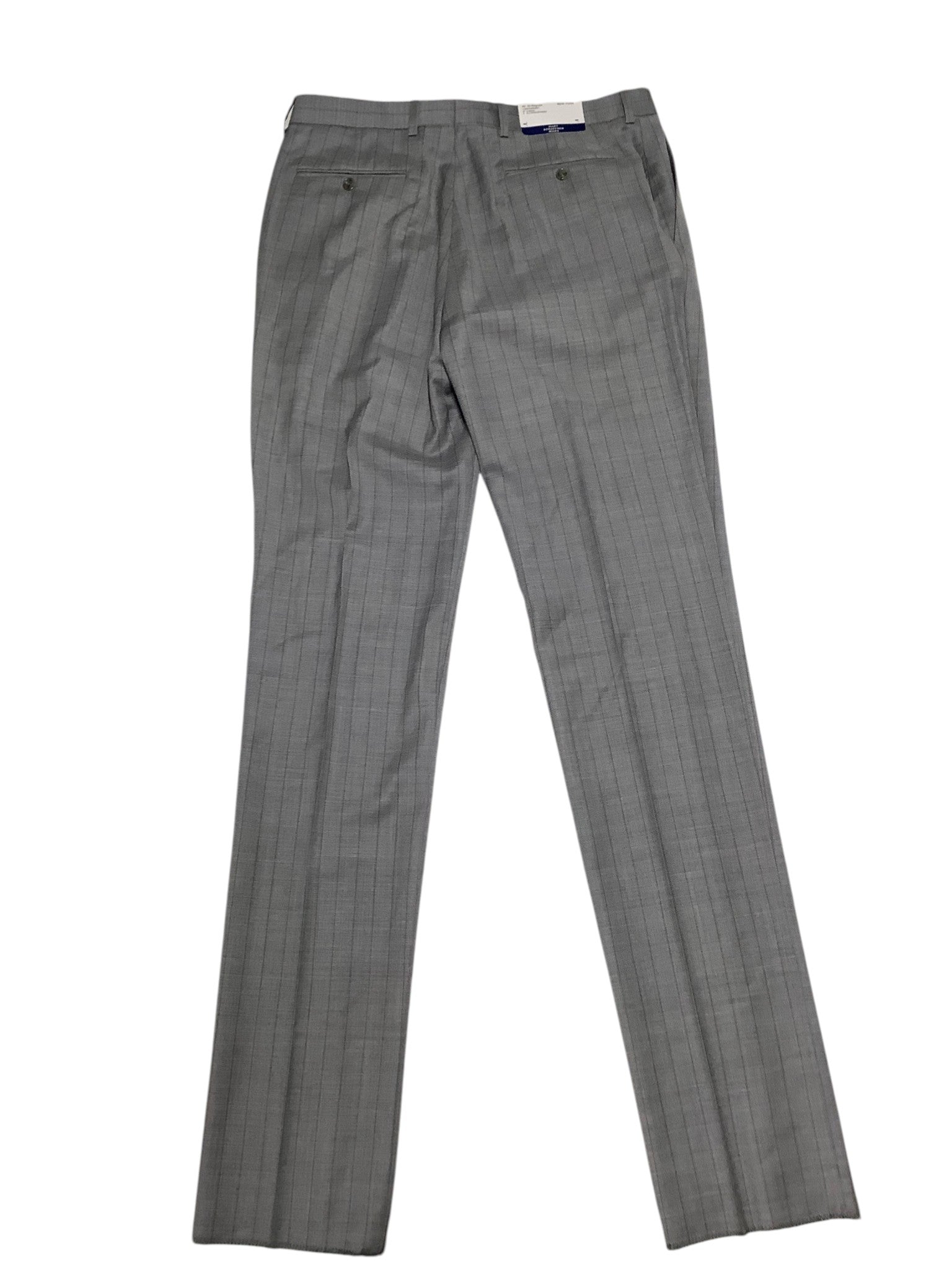 Hart Schaffner Marx Mens New York 2 Piece Suit 44 L / 38 Waist Light Grey Stripe