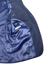 Hart Schaffner Marx Mens New York 2 Piece Suit 50 R / 45 Waist Blue Solid