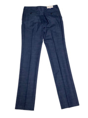 Hart Schaffner Marx Mens New York 2 Piece Suit 48 L / 43 Waist Blue Solid