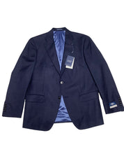 Hart Schaffner Marx Mens New York 2 Piece Suit 42 R / 36 Waist Navy Blue Check