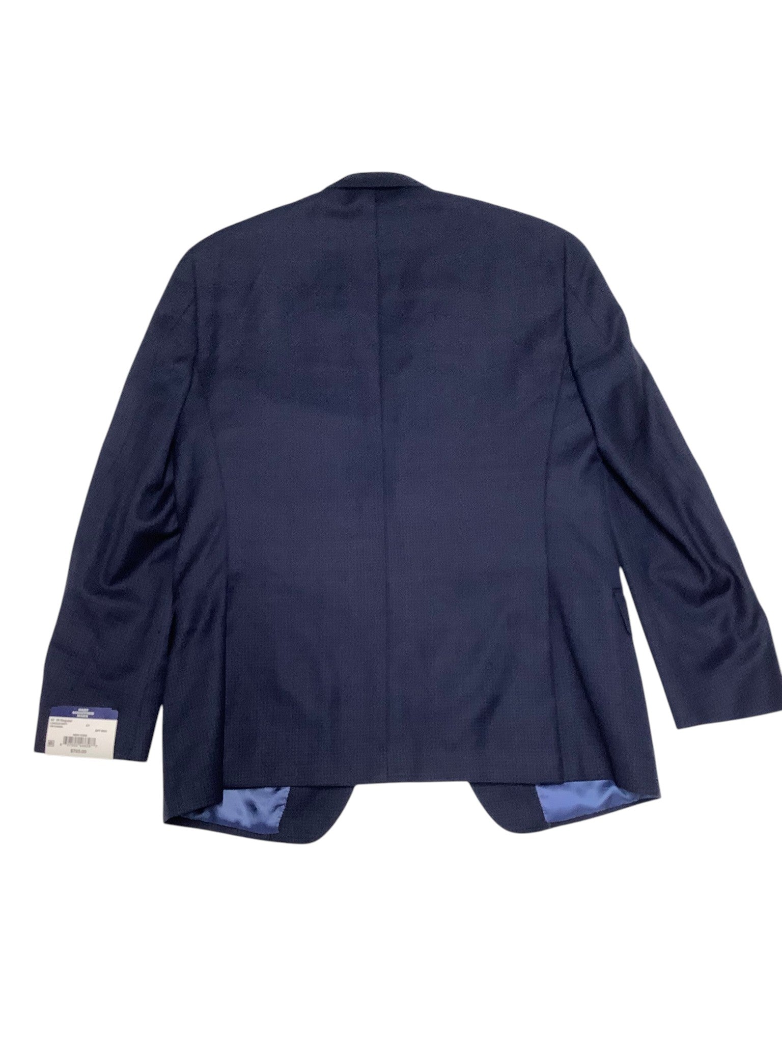 Hart Schaffner Marx Mens New York 2 Piece Suit 42 R / 36 Waist Navy Blue Check