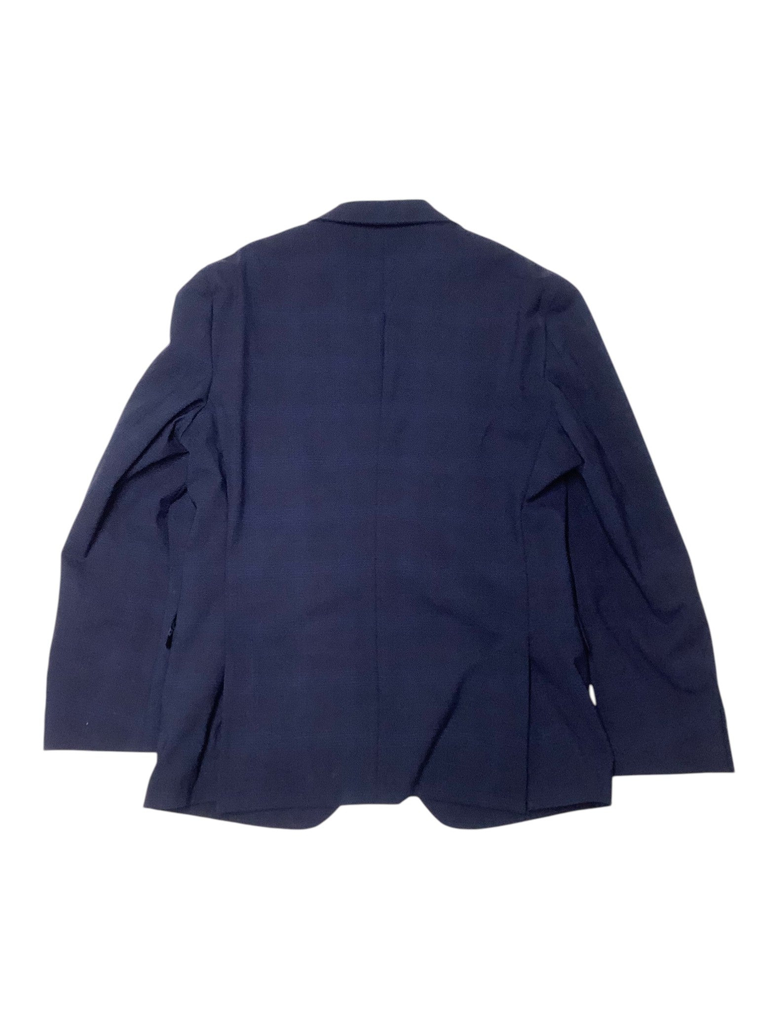 Hugo Boss Mens Slim fit Suit Jacket Blazer 38 S Navy Blue Plaid Stretch