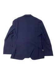 Hugo Boss Mens Slim fit Suit Jacket Blazer 38 S Navy Blue Plaid Stretch