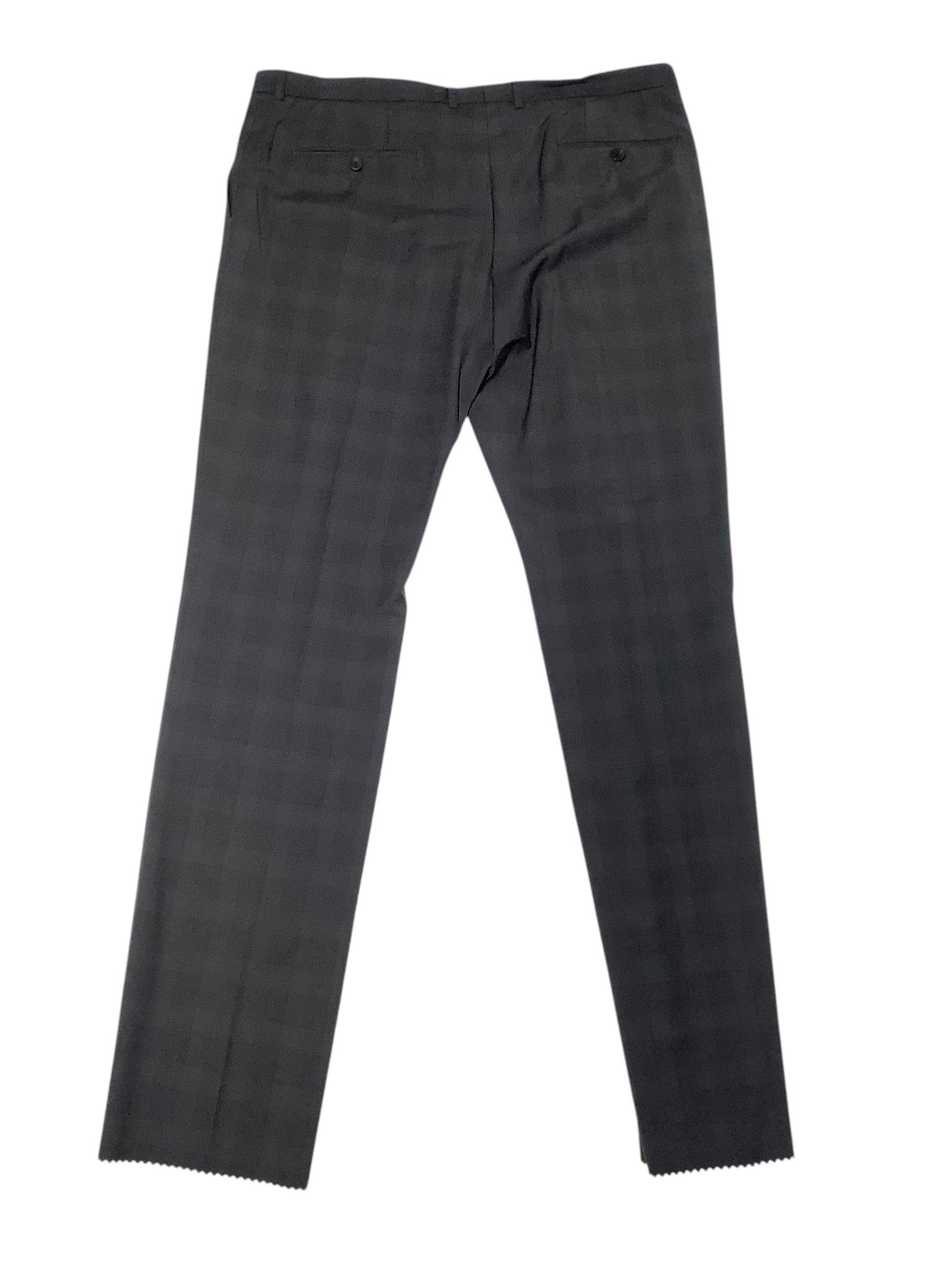 Hugo Boss Mens Slim fit 2 Piece Suit 44 R / 37 Waist Dark Grey Plaid
