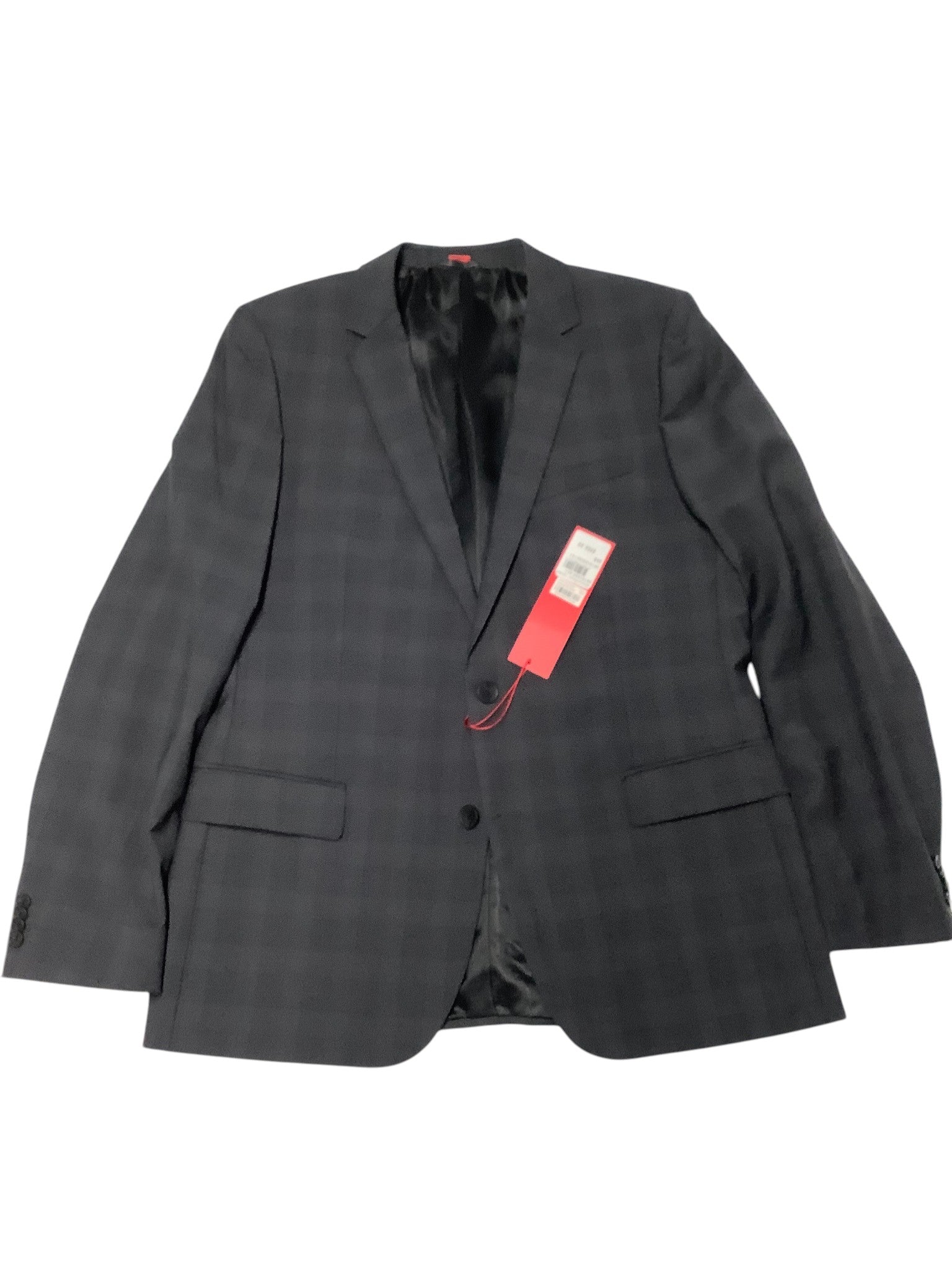Hugo Boss Mens Slim fit 2 Piece Suit 44 R / 37 Waist Dark Grey Plaid