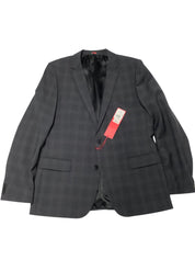 Hugo Boss Mens Slim fit 2 Piece Suit 44 R / 37 Waist Dark Grey Plaid