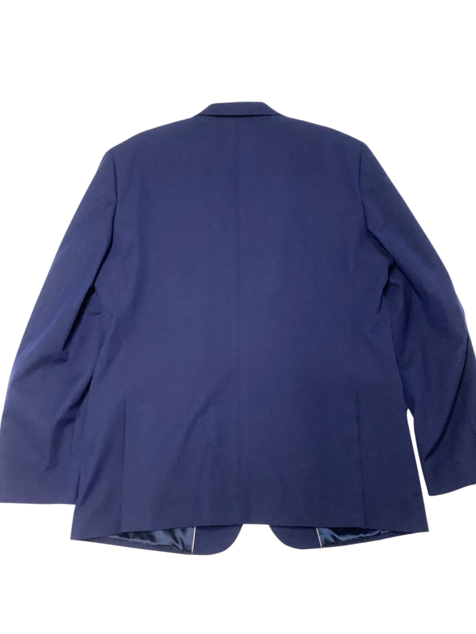 Van Heusen Mens Slim fit 2 Piece Suit 44 R / 37 Waist Blue Solid Stretch