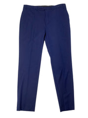 Van Heusen Mens Slim fit 2 Piece Suit 44 R / 37 Waist Blue Solid Stretch