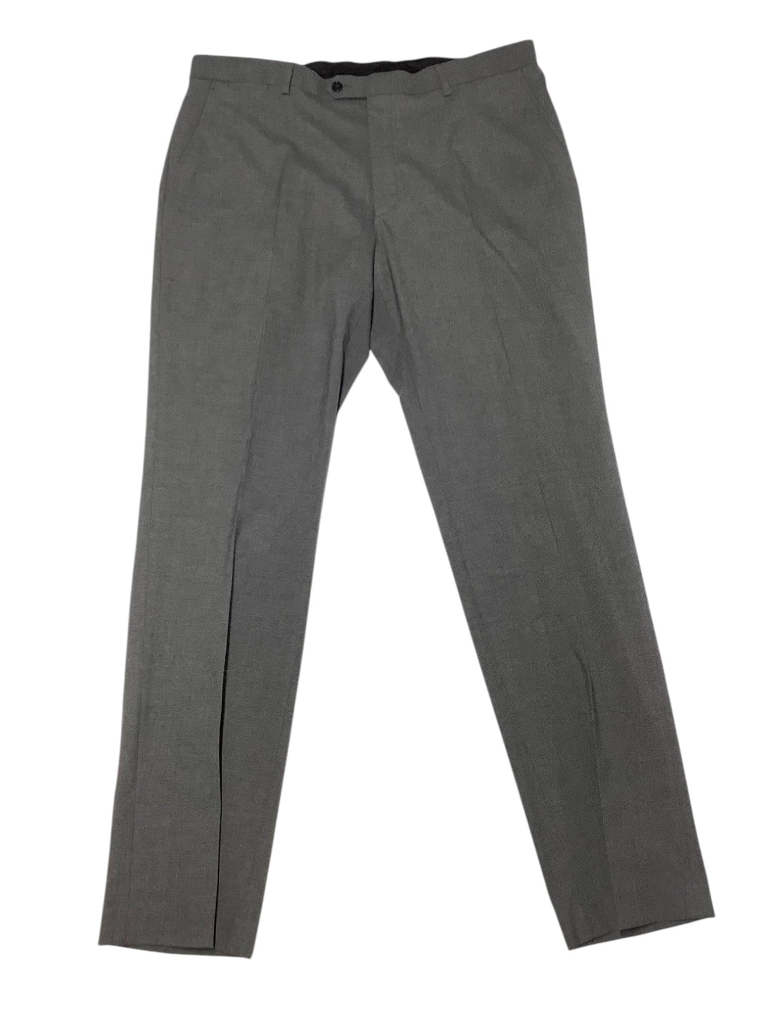 Izod Mens Classic fit Dress Pants 38 / 34 Grey Solid