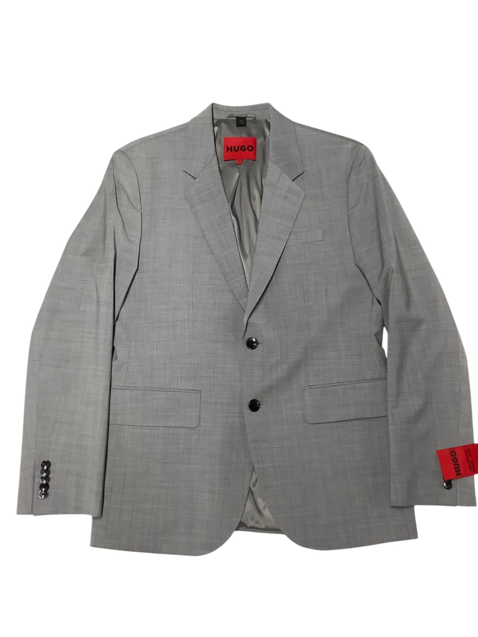 Hugo Boss Mens Modern fit Suit Jacket Blazer 40 R Grey Solid Stretch