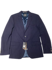 Hugo Boss Mens Modern fit Suit Jacket Blazer 38 R Navy Blue Solid Stretch