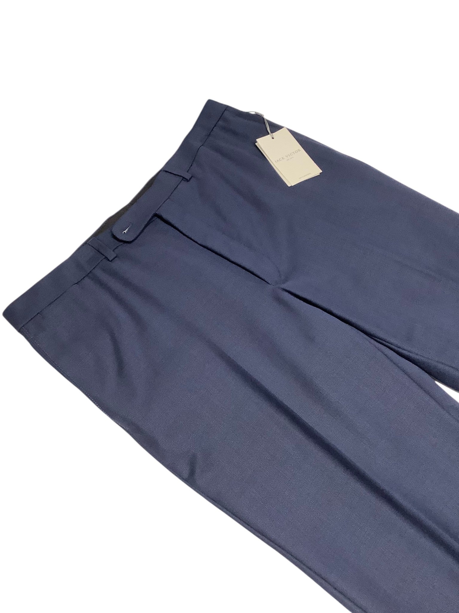 Jack Victor Mens Regular fit Wool Dress Suit Pants Size 32 Navy Blue Birdseye