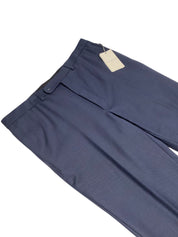 Jack Victor Mens Regular fit Wool Dress Suit Pants Size 32 Navy Blue Birdseye