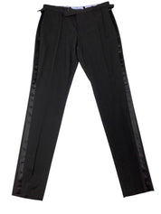 Polo Ralph Lauren Mens Modern fit Tuxedo Pants SIZE 37 Black Solid