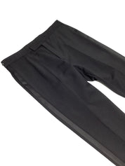 Paul Smith Mens Extra-Slim fit Wool Tuxedo Pants Size 34 Black Solid