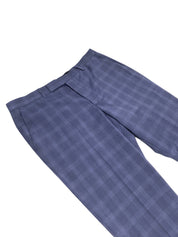 Paul Smith Mens Extra-Slim fit Wool Dress Pants Size 34 Blue Plaid