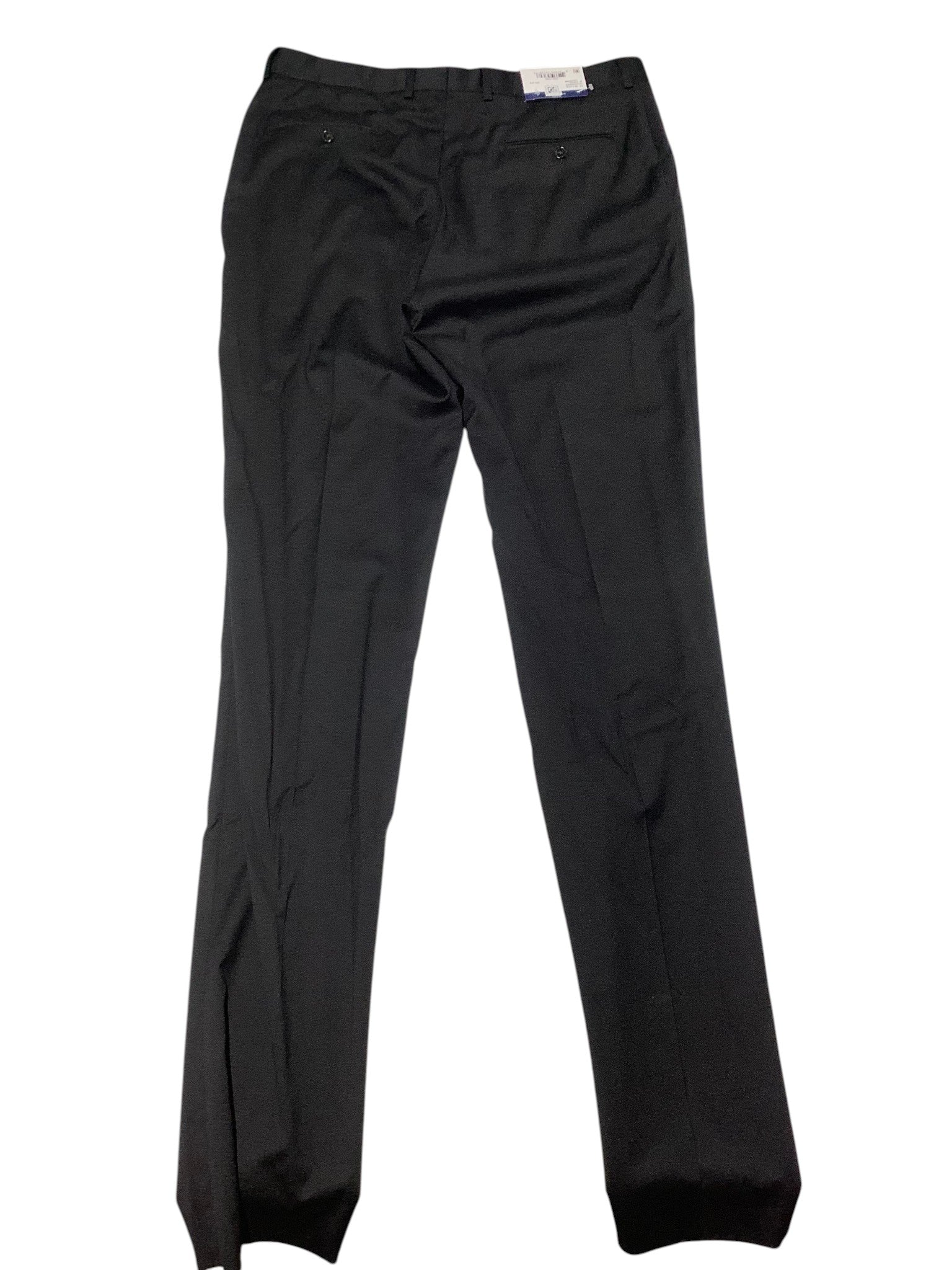 Hart Schaffner Marx Mens Regular fit Wool Dress Pants Size 36 Black Solid