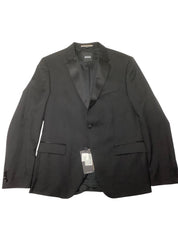 Hugo Boss Mens Slim fit Tuxedo Jacket Blazer 42 R Black Solid Wool