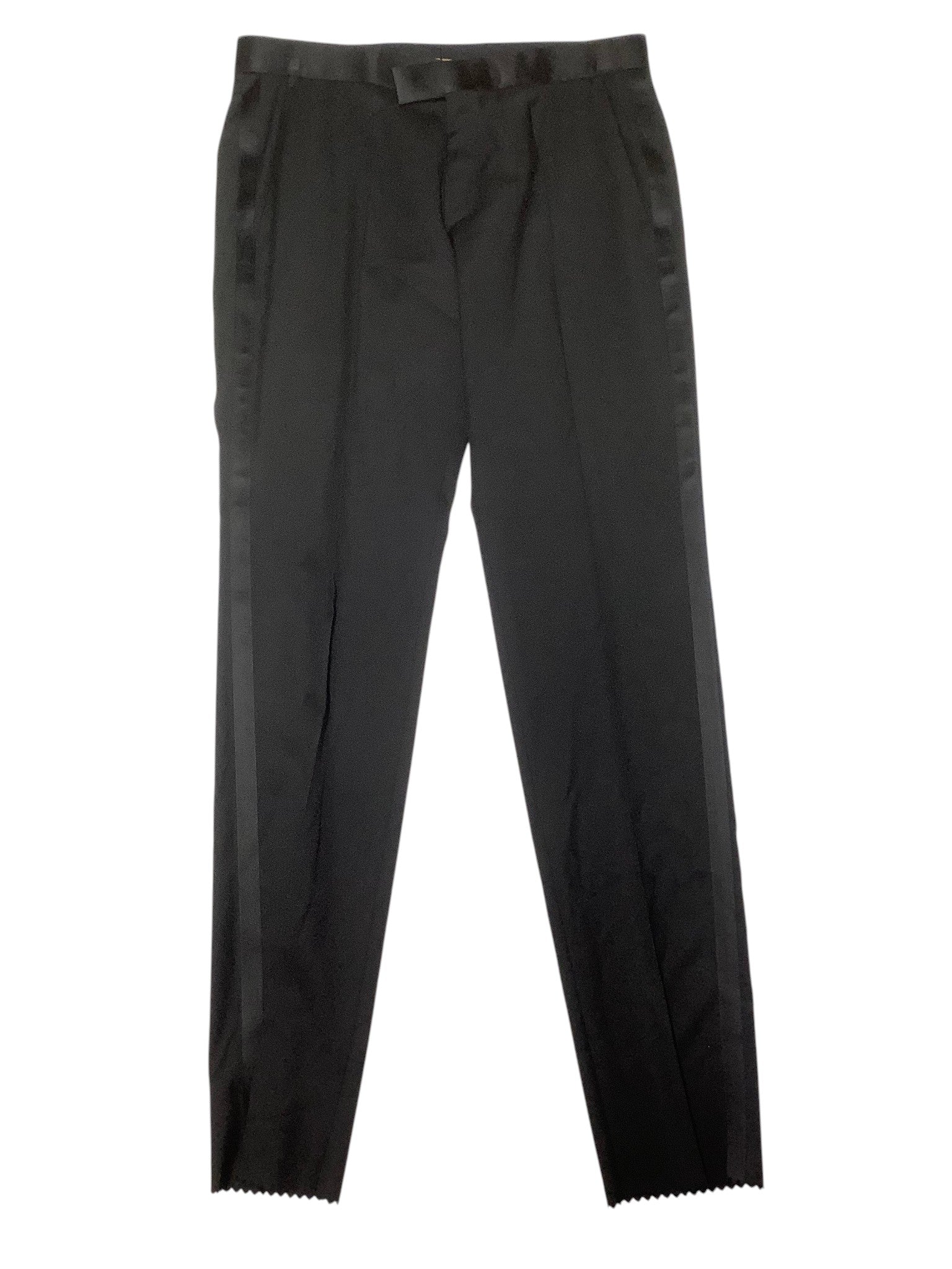 Hugo Boss Mens Slim fit Tuxedo Pants Size 30 Black Solid
