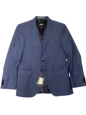 Hugo Boss Mens Slim fit Suit Jacket Blazer 40 R Blue Solid Stretch