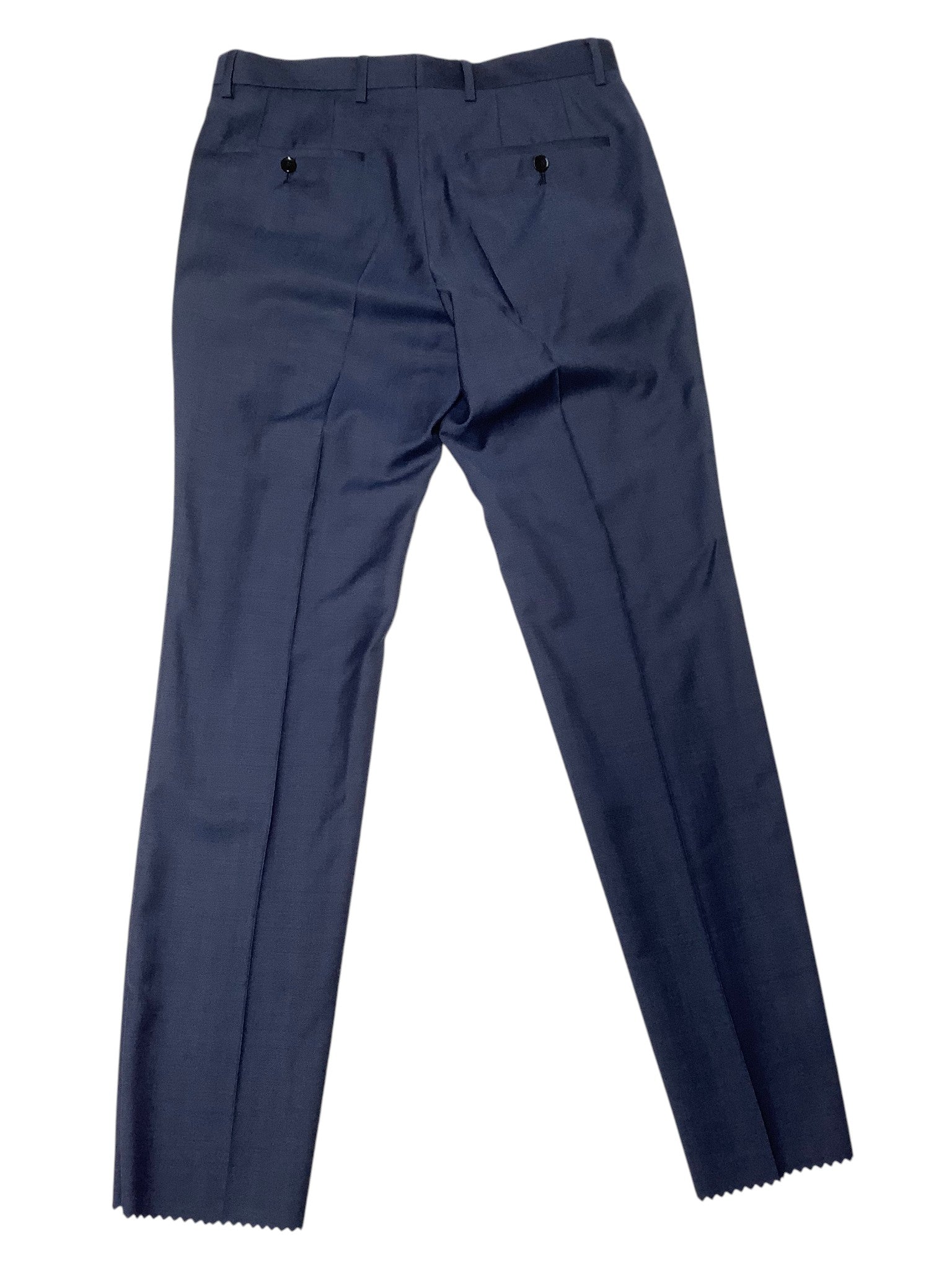 Hugo Boss Mens Slim fit 2 Piece Suit 36 S / 30 Waist Blue HUGE/GENIUS Wool