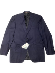 Canali Mens Siena Regular fit 2 Piece Suit 40 R / 34 Waist Navy Blue Plaid
