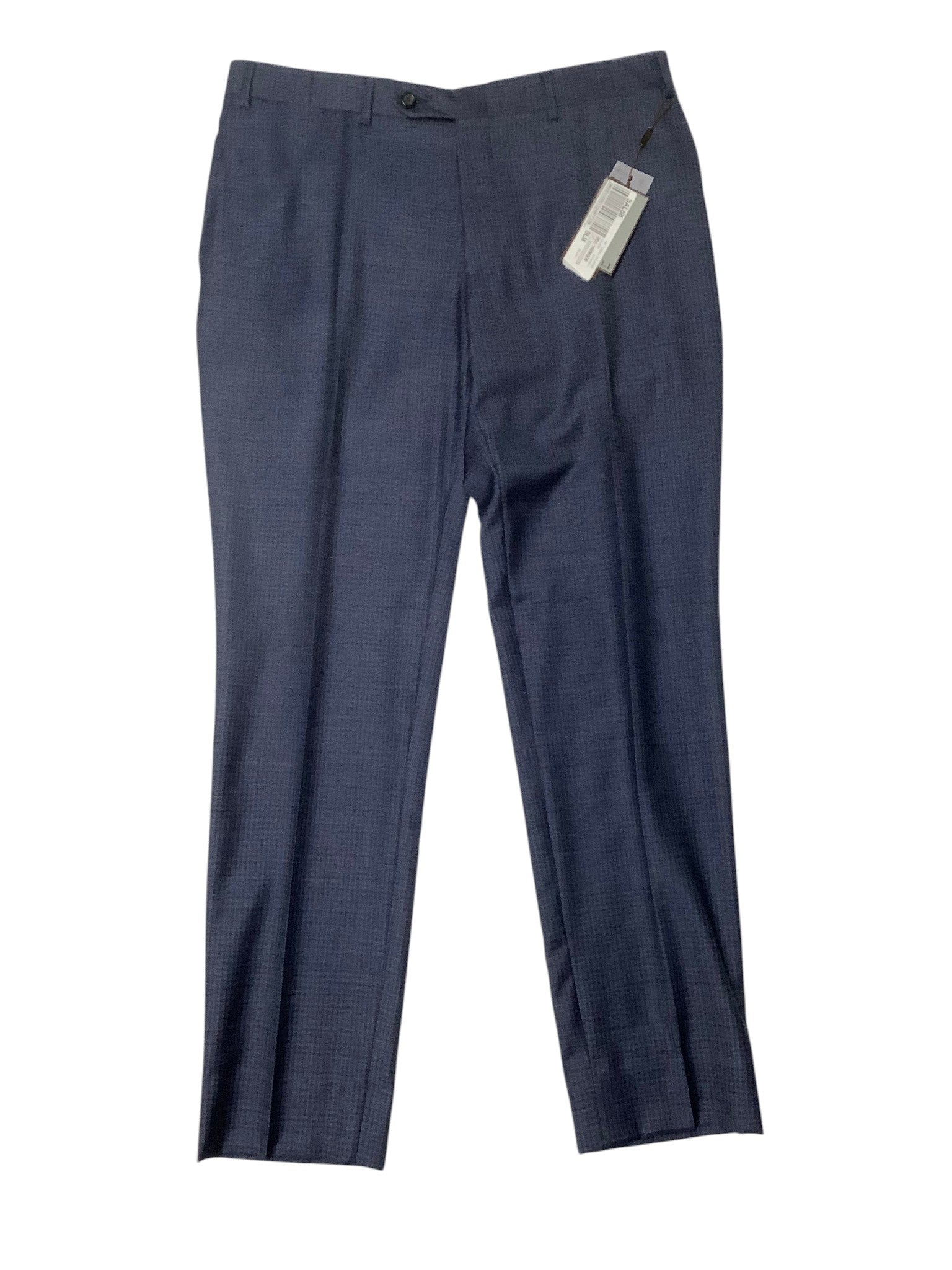 Canali Mens Kei Sharkskin Check Regular Fit 2 Piece Suit 42R / 34W Blue Wool
