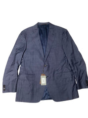 Canali Mens Kei Sharkskin Check Regular Fit 2 Piece Suit 42R / 34W Blue Wool