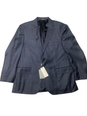 Canali Mens Siena Sharkskin Classic Fit Suit 42S / 36W Navy Blue