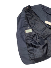 Canali Mens Siena Sharkskin Classic Fit Suit 42S / 36W Navy Blue