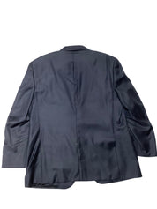 Canali Mens Siena Sharkskin Classic Fit Suit 42S / 36W Navy Blue