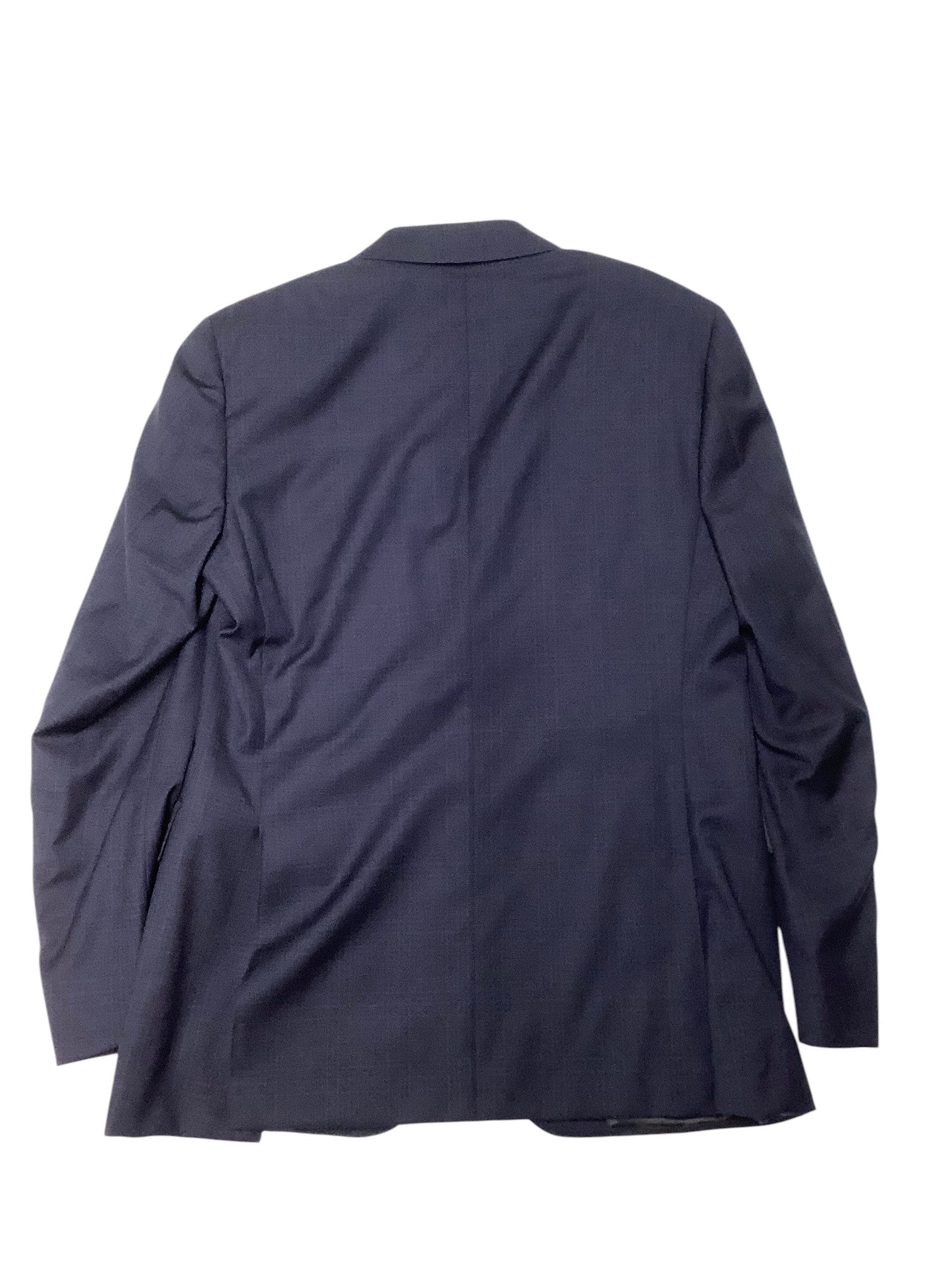 Canali Mens Siena Tonal Plaid Regular Fit Suit 38R / 32W Navy Blue
