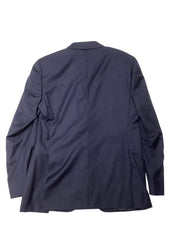 Canali Mens Siena Tonal Plaid Regular Fit Suit 38R / 32W Navy Blue