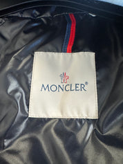 Moncler Clai Quilted Full Zip Hooded Down Puffer Coat Vest Size 5 / XL Navy Blue