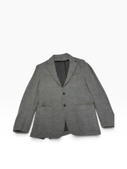 Canali Mens Textured Jersey Knit Sport Coat Blazer 38 R Grey