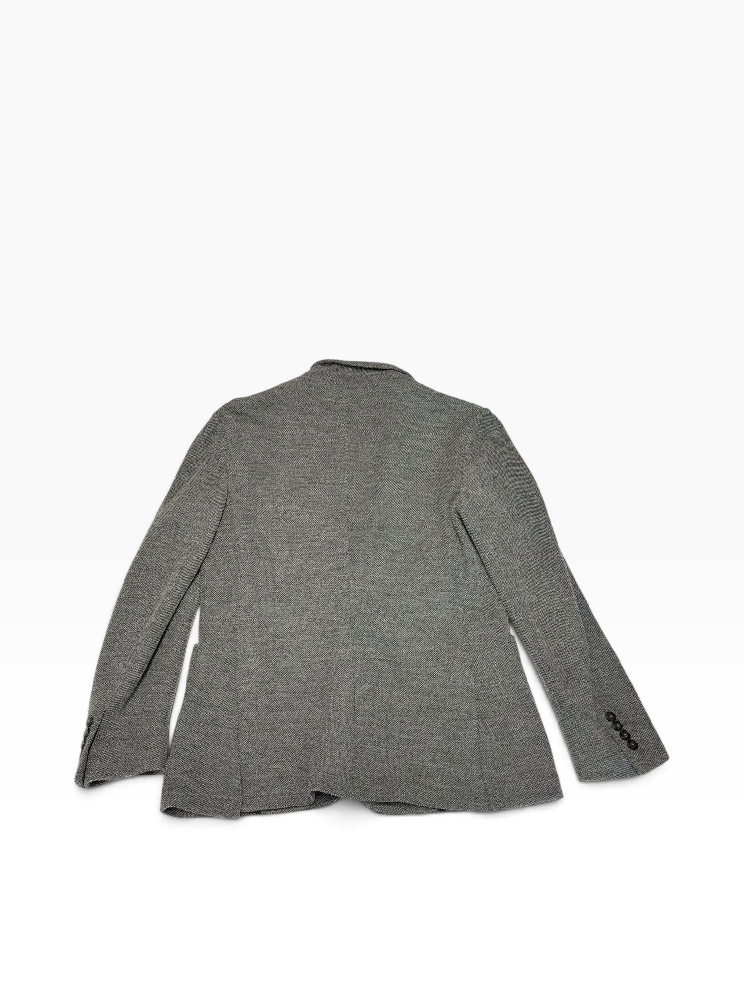 Canali Mens Textured Jersey Knit Sport Coat Blazer 38 R Grey