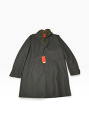 Hugo Boss Milogan Extra Slim Fit Topcoat / Zip-Out Bib 46 R Navy Blue Overcoat