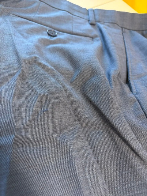 Calvin Klein Mens Slim fit Dress Pants 34 / 30 Navy Blue Solid Stretch