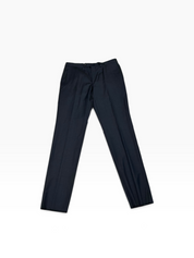 Jack Victor Mens Regular fit Wool Dress Pants 38 / Unfinished Hem Navy Blue