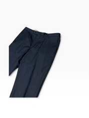 Jack Victor Mens Regular fit Wool Dress Pants 38 / Unfinished Hem Navy Blue