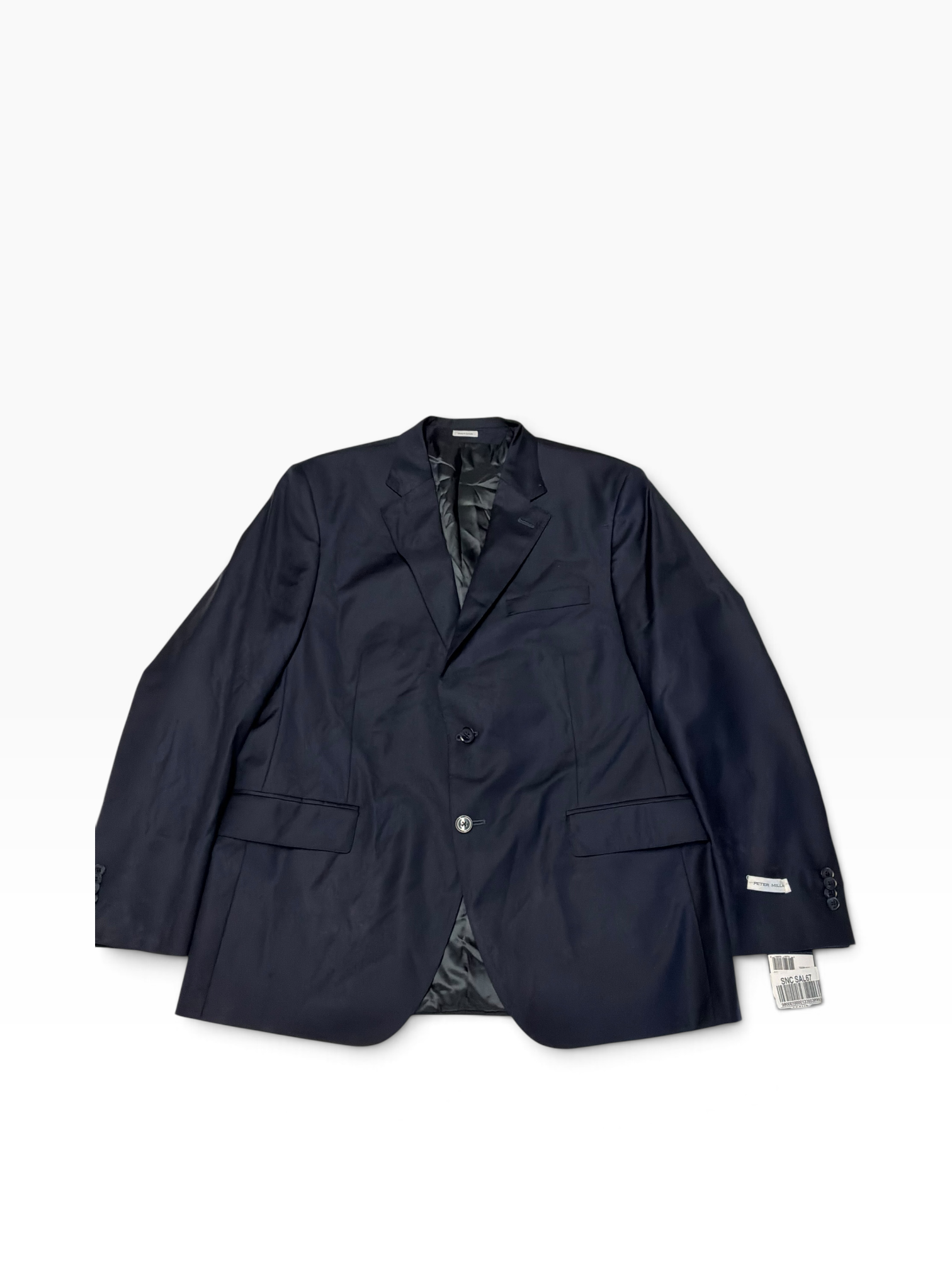Peter Millar Mens Regular fit Wool Suit Jacket Blazer 46 R Navy Blue Solid