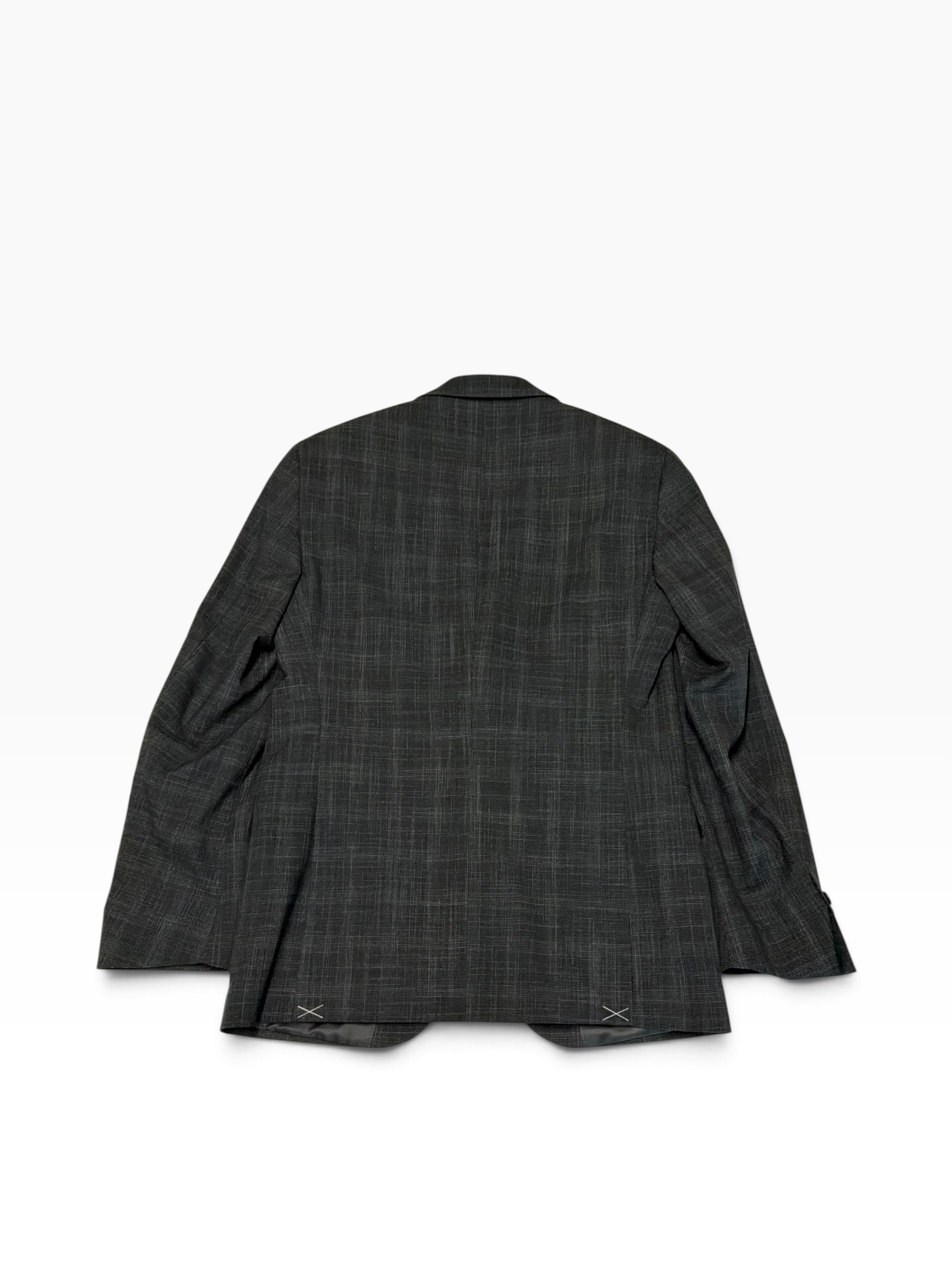 Kenneth Cole Reaction Mens Slim fit Suit Jacket Blazer 36 R Charcoal Grey Plaid