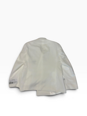 Kenneth Cole Reaction Mens Slim Double Breasted Suit Jacket Blazer 40 S White