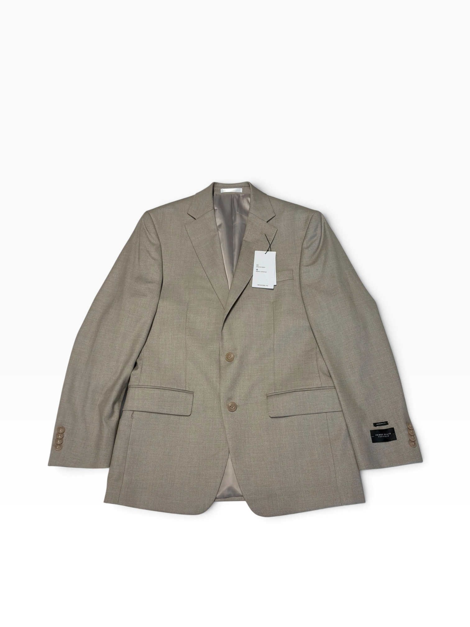 Perry Ellis Portfolio Mens Modern fit Suit Jacket Blazer 36 R Light Tan